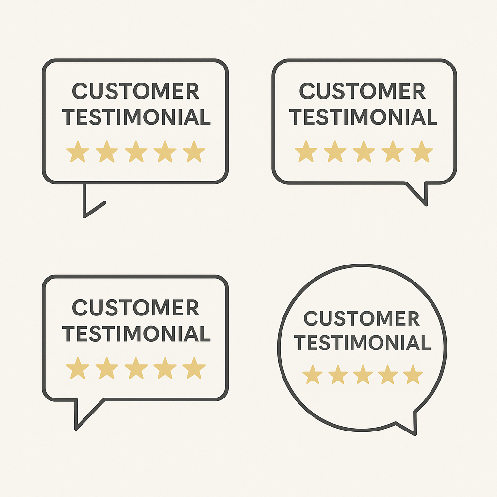 Client testimonials and ratings