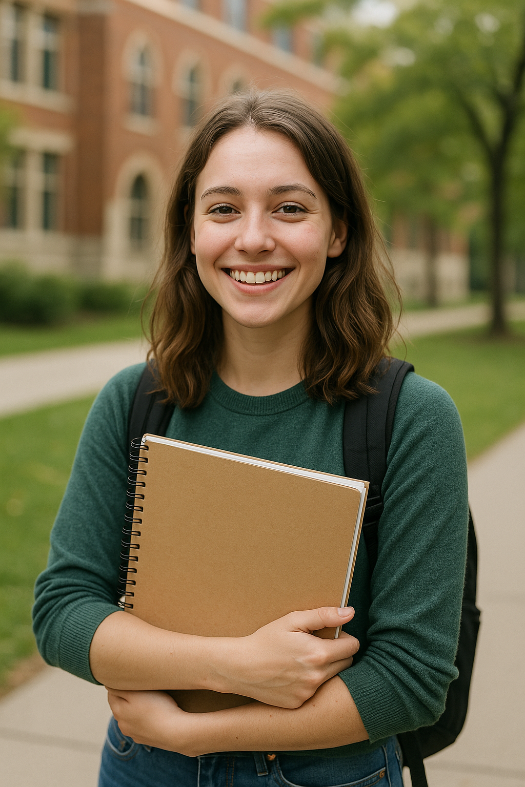 Student on campus