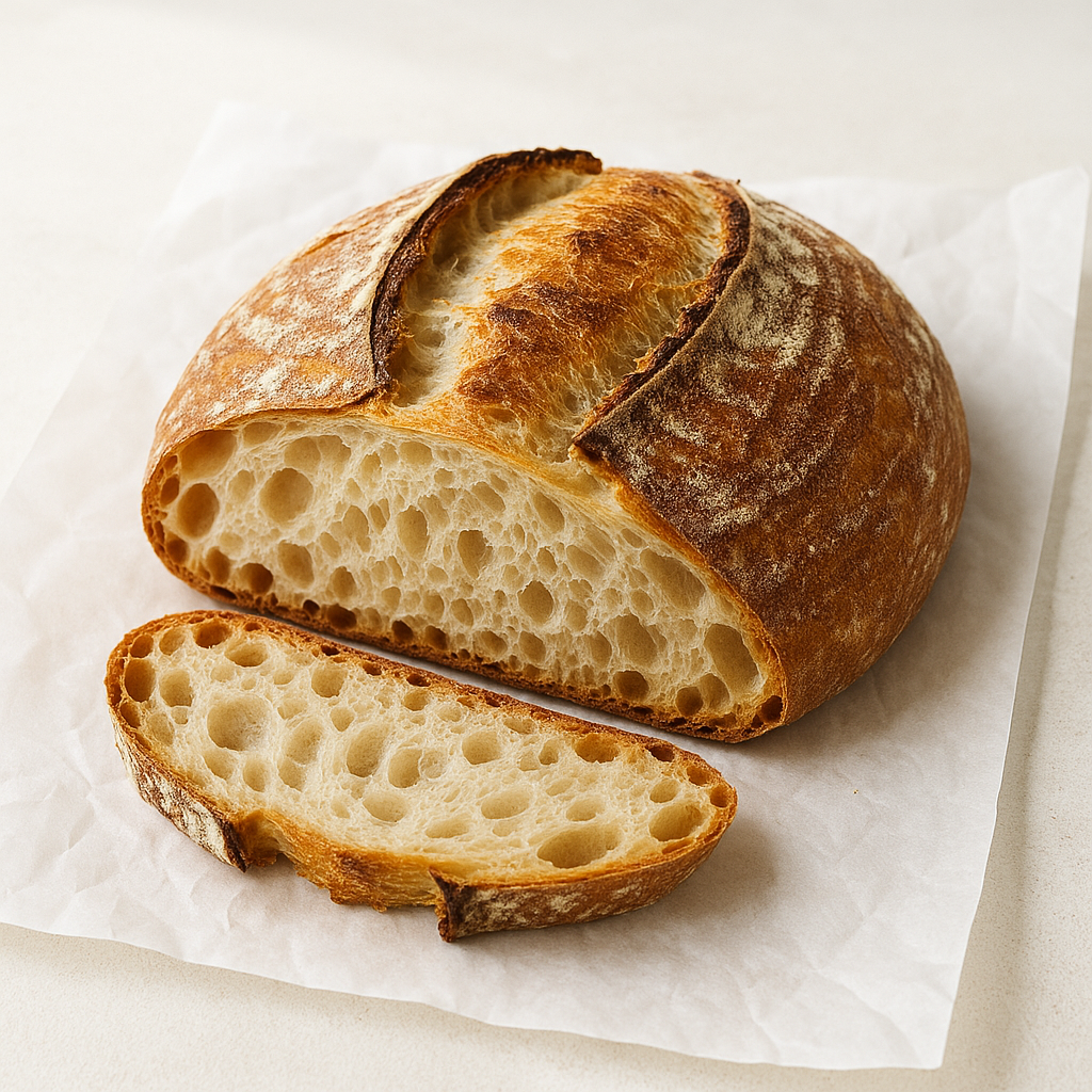 Artisanal sourdough bread loaf