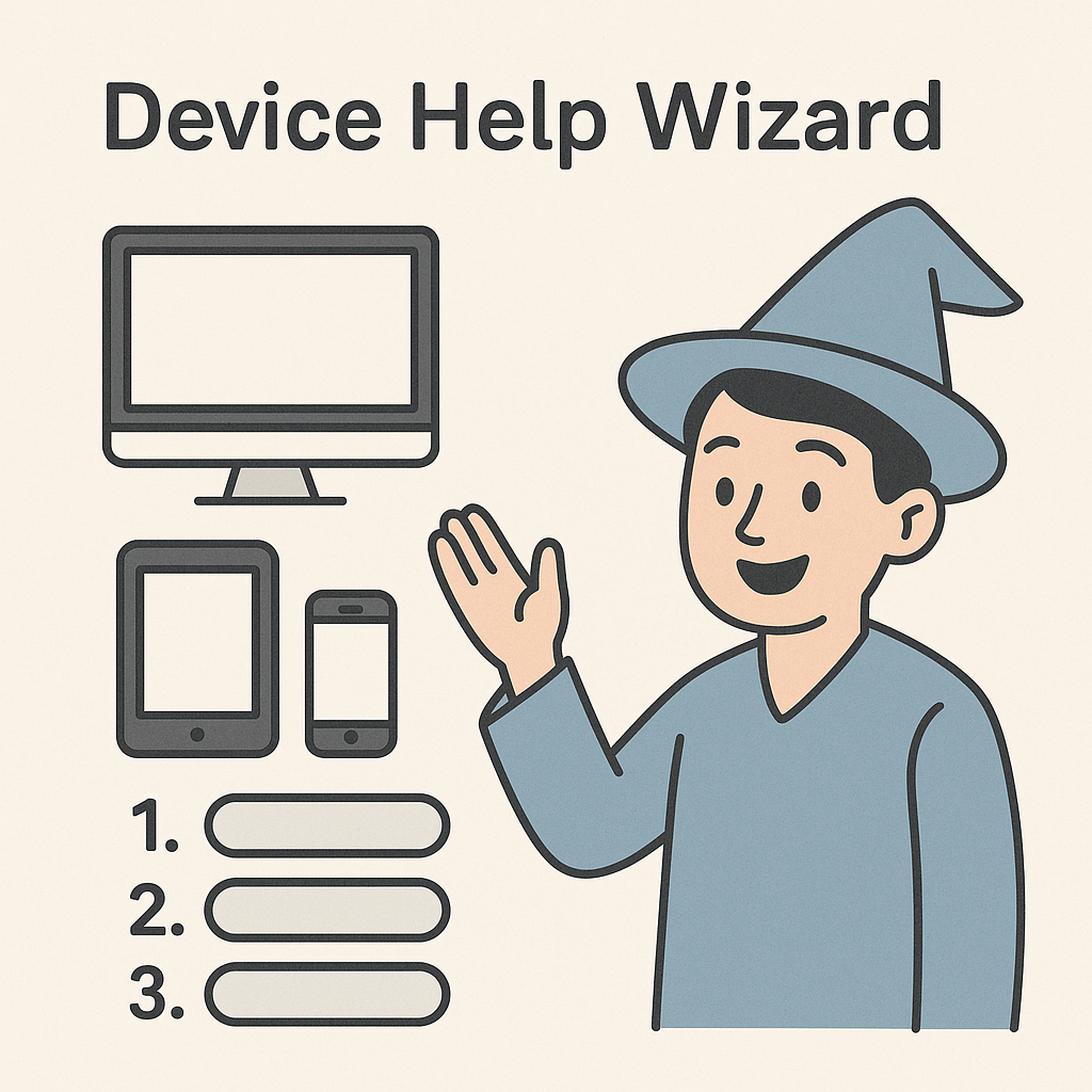 Device help wizard illustration