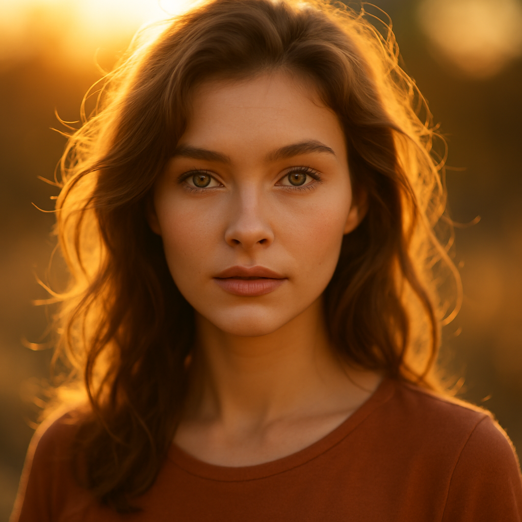 Portrait in golden-hour light