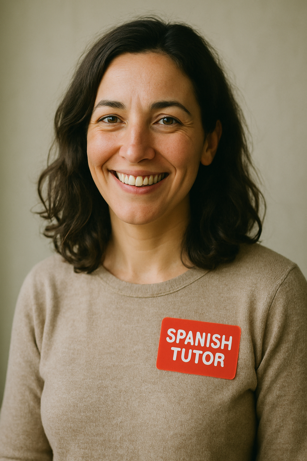 Portrait of the Spanish tutor smiling