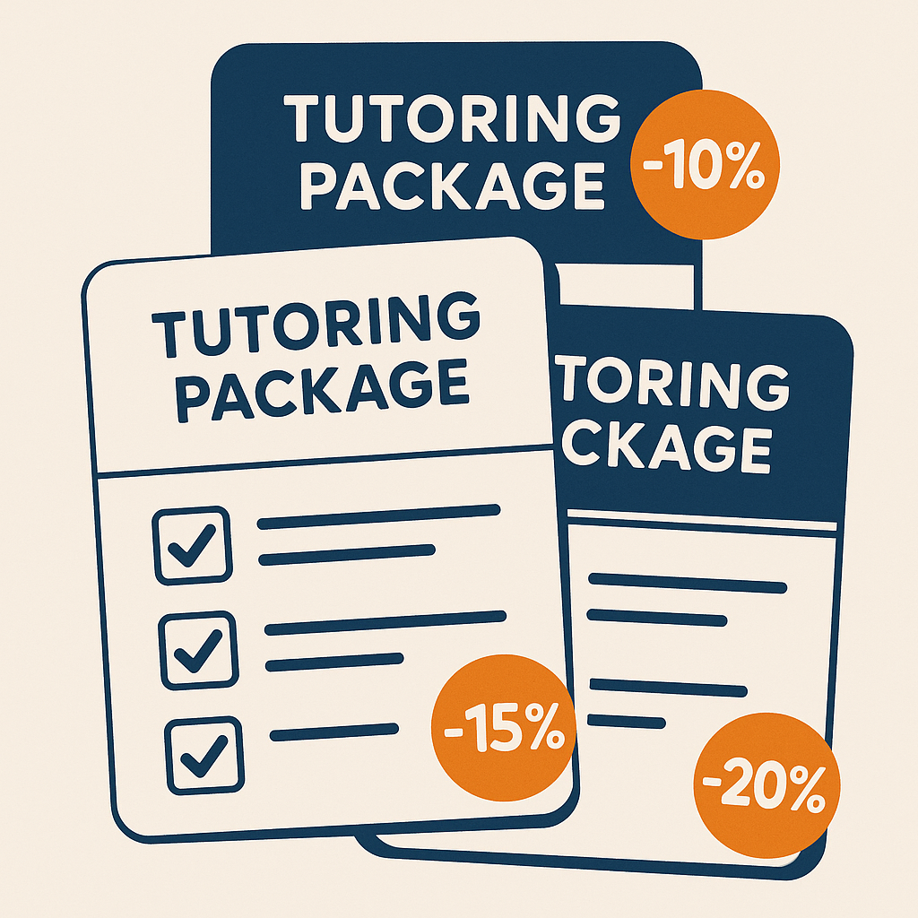 Illustration representing tutoring packages and discounts