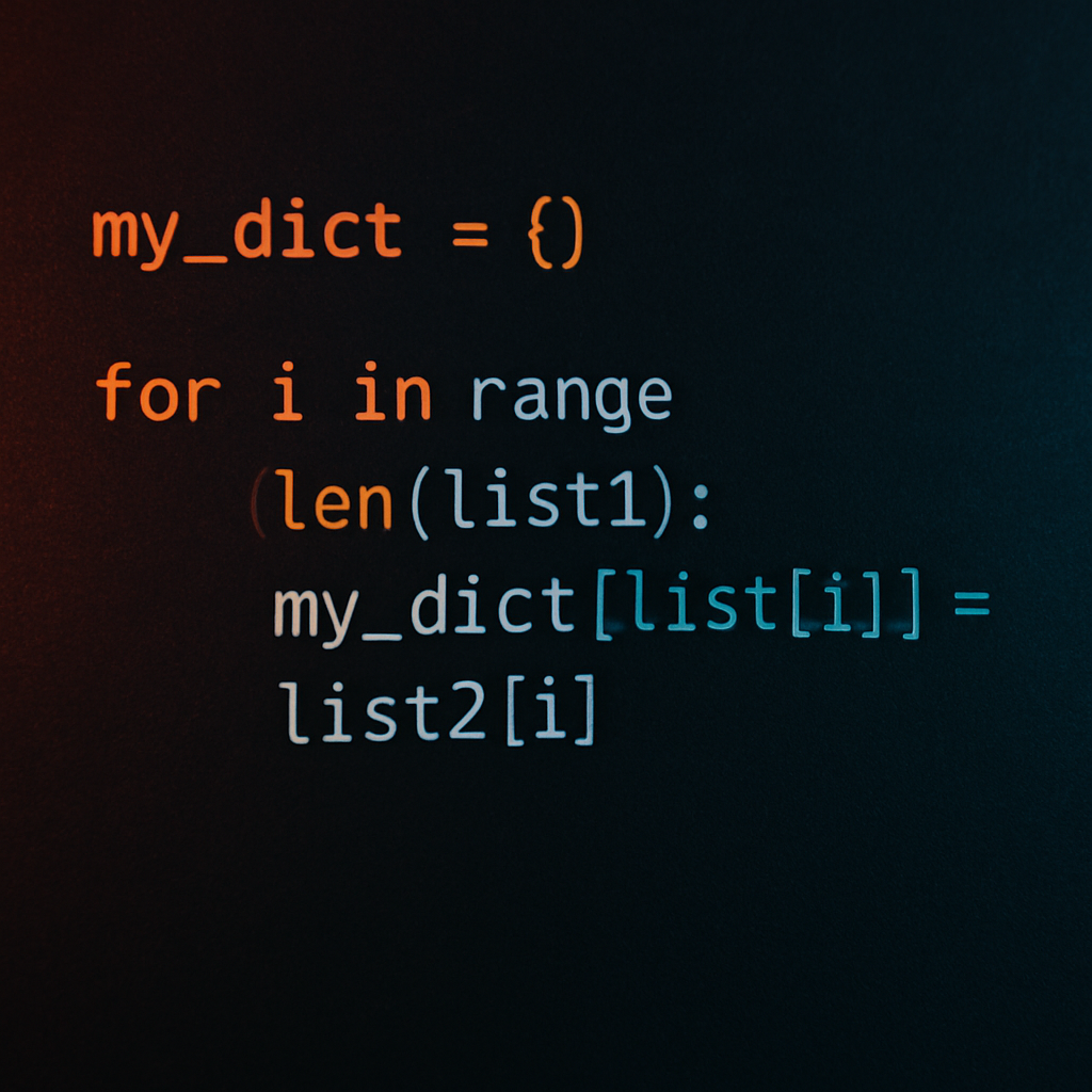 “Create a Python Dictionary from Two Lists Using a Loop: Easy Tutorial!”