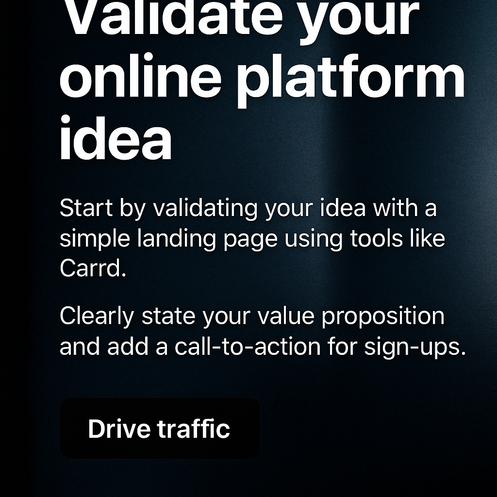 Validate Your Online Platform Idea with a Landing Page: Start Smart with Carrd!